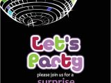 Party Invitation Template Disco Free Printable Disco Party Invitations Templates In 2019