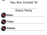 Party Invitation Template Disco Invitations Free Disco Party Invitations Disco Invites