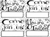 Party Invitation Template for Pages Invitation Coloring Page Free Printable Cards for Kids