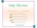 Party Invitation Template Free Word Birthday Invitation Templates Word Free Birthday