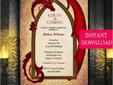Party Invitation Template Game Of Thrones Game Of Thrones Inspired Dragon Invitation Dragon Invitation
