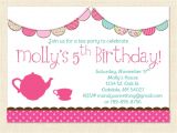 Party Invitation Template Girl 40th Birthday Ideas Little Girl Birthday Invitation