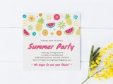 Party Invitation Template Open Office Summer Party Invitation Template Invitation Templates