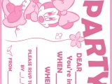 Party Invitation Template Pages Free Printable Invitation for Birthday with Minnie Mouse