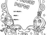 Party Invitation Template Pages Happy Birthday Party Invitation Coloring Page Color Luna