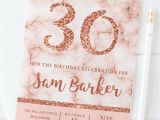 Party Invitation Template Rose Gold 10 Rose Gold Birthday Invitations 18th 21st 30th 40th