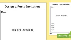 Party Invitation Template Twinkl Party Invitation Templates Party Invitation Templates