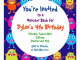 Party Invitation Template Uk Cute Monster Birthday Party Invitation Templates Zazzle