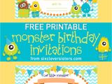 Party Invitation Template Worksheet Free Printable Monster Birthday Invitations Six Clever