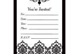 Party Invitation Templates Black and White Black and White Blank Invitations