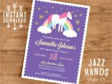 Party Invitation Templates Unicorn Birthday Invitation Template Diy Printable Unicorn