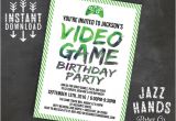 Party Invitation Video Template Printable Video Game Birthday Invitation by Jazzhandspaperco