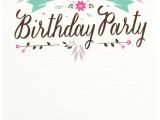 Party Invitation Website Template Flat Floral Free Printable Birthday Invitation Template