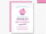 Party Sprinkles Invitations Cupcake Sprinkle Birthday Invitation Printable Digital