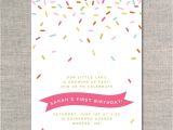 Party Sprinkles Invitations Raining Sprinkles Uh Oh Pasghettio