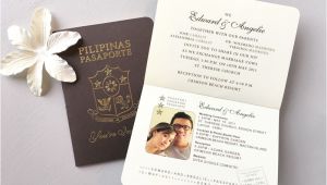 Passport Wedding Invitation Template Philippines Philippines Wedding Passport Invitation Custom Paper Works