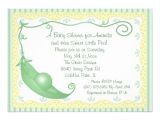 Pea In the Pod Baby Shower Invitations Sweet Pea In A Pod Baby Shower Invitations 5" X 7