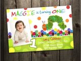 Personalised 1st Birthday Invitations Ebay Very Hungry Caterpillar Birthday Party Invitation Custom