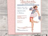 Pin Up Girl Bachelorette Party Invitations Nautical Vintage Classy Pin Up Girl Invitation Bachelorette