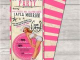 Pin Up Girl Bachelorette Party Invitations Western Cowgirl Pin Up Girl Invitation Bachelorette Party
