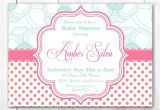Pink and Aqua Baby Shower Invitations Haute Chocolate S Vendor Listing