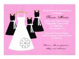 Pink and Black Bridal Shower Invitations Chic Pink and Black Bridal Shower Invitation 5" X 7