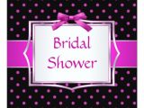 Pink and Black Bridal Shower Invitations Polka Dot Black and Pink Bridal Shower Invitation