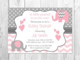 Pink and Grey Baby Shower Invites Pink and Grey Elephant Baby Shower Invitation It S A Girl