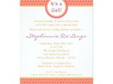 Pink and orange Baby Shower Invitations 5×7 Pink & orange Polka Dot Baby Shower Invitation