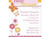 Pink and orange Baby Shower Invitations Pink and orange butterfly Baby Shower Invitation 5" X 7