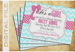 Pink and Turquoise Baby Shower Invitations Baby Shower Invitation Unique Pink and Aqua Baby Shower
