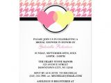 Pink and Yellow Bridal Shower Invitations Ombre Hearts Yellow Pink Houndstooth Bridal Shower 5×7