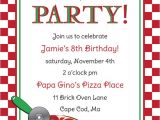 Pizza Making Party Invitation Template Pizza Party Invitations – Gangcraft