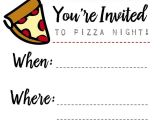 Pizza Party Invitation Template Pizza Night Invites