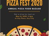 Pizza Party Invitation Template Yellow and Black Illustrated Pizza Party Invitation