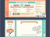 Plane Ticket Wedding Invitation Template Pastel Retro Boarding Pass Wedding Invitation Template