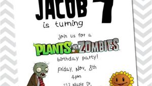 Plants Vs Zombies Birthday Invitation Template Unavailable Listing On Etsy