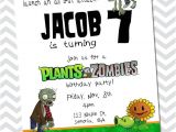 Plants Vs Zombies Party Invitation Template Plants Vs Zombies Birthday Invitation by Inkchickdesigns