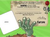 Plants Vs Zombies Party Invitation Template Plants Vs Zombies Birthday Photo Invites Templates