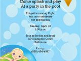 Pool Birthday Party Invitation Wording Girl or Boy Printable Swimming Pool Birthday Party Invitation