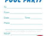Pool Party Invitations Free Pool Party Invitation Free Printable Party Invites From