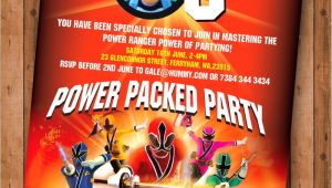 Power Ranger Birthday Invitations Power Rangers Samurai Birthday Invite Printable Digital File