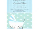 Pram Baby Shower Invitations Modern Baby Carriage Baby Shower Invitation