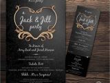 Pre Printed Bridal Shower Invitations Vintage Jack and Jill Wedding Shower Invitations Pre Party