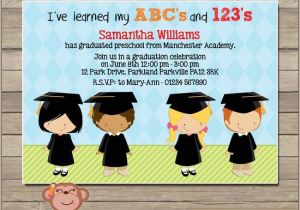 Preschool Graduation Invitations Free Printable Preschool Graduation V1 Party Invitation Diy Printable