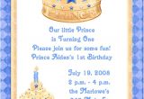 Prince 1st Birthday Invitations Blue Prince 1st Birthday Party Invitations