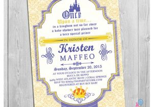 Prince Baby Shower Invites Prince Baby Shower Invitation Printable Baby Shower or