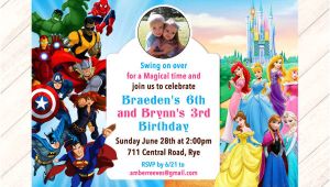 Princess and Superhero Party Invitation Template 9 Princess Party Invitations Psd Png Vector Eps