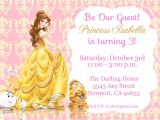 Princess Belle Party Invitations Princess Belle Beauty the Beast Invitation Kid 39 S