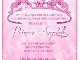 Princess First Birthday Invitation Wording Free Printable Princess Birthday Invitation Templates